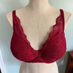 Torrid Curve Red Lace Padded Underwire Full Coverage Bra Size 40D
